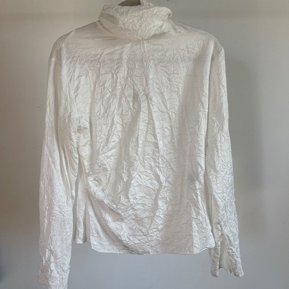 zara crinkle turtle neck blouse - Picture 2 of 6